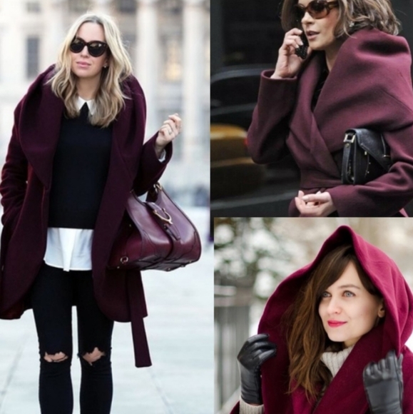 NWT Tahari Marla Wool Blend Oversize Wrap Coat - Picture 8 of 8